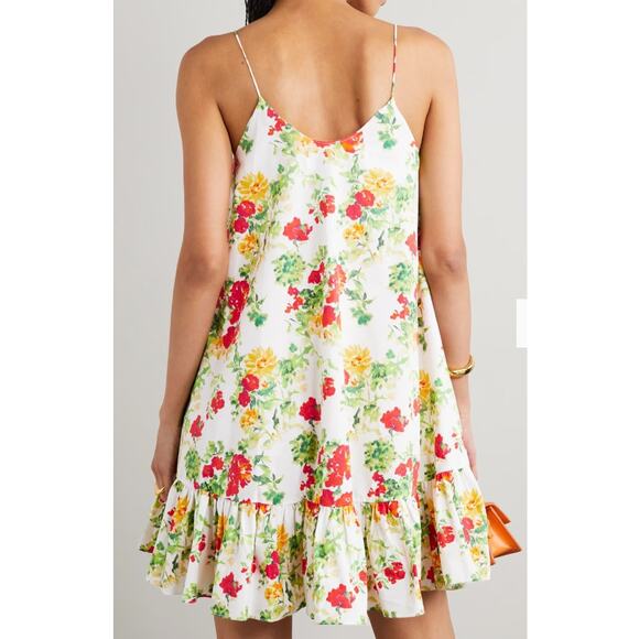 Caroline Constas Laurel ruffled floral print cotton blend poplin mini dress - Picture 5 of 11